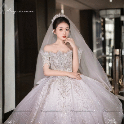 Váy Cưới Công Chúa Off-Shoulder