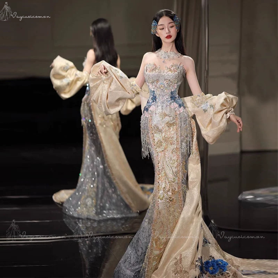 Váy Cưới Hoàng Gia Ánh Kim