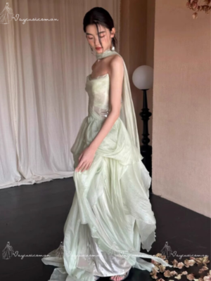 VC73, DDT8 Váy Cưới – Váy Dạ Hội Không Dây Tinh Tế Kiểu Pháp 5