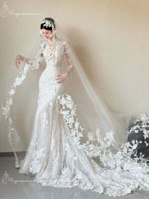 VC102 Váy Cưới Đuôi Cá Ren Pháp 2