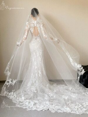 VC102 Váy Cưới Đuôi Cá Ren Pháp 5