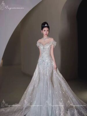 VC104 Váy Cưới Đuôi Cá Lấp Lánh 3