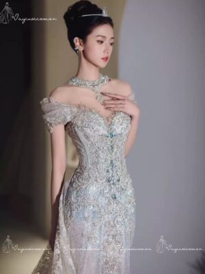 VC104 Váy Cưới Đuôi Cá Lấp Lánh 4