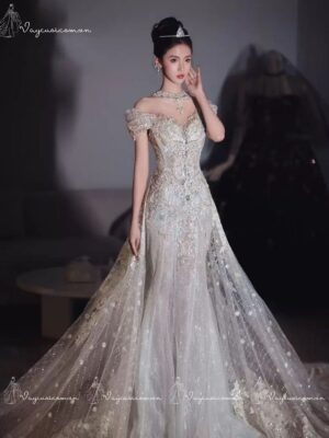 VC104 Váy Cưới Đuôi Cá Lấp Lánh 5