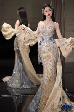 Váy Cưới Cổ Phong Ánh Nguyệt – Moonlight Imperial Bridal Gown - VC2