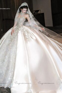 VC7 Váy Cưới Công Chúa Đính Pha Lê Cao Cấp – Sang Trọng & Lộng Lẫy Như Nữ Hoàng - VC7