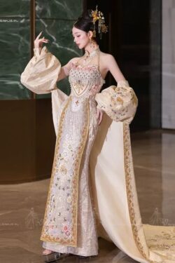 Váy Cưới Hoàng Kim Cổ Phong – Golden Empress Bridal Gown – VC1 ảnh 5