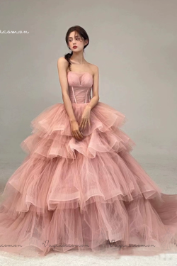 VC20 Váy Dạ Hội Tầng Lớp Tulle Sang Trọng – Đẳng Cấp Cho Cô Dâu và Quý Cô