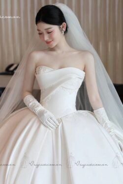 váy cưới dáng công chúa