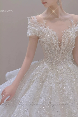 Váy cưới công chúa đính đá cao cấp – Lộng lẫy và tinh xảo  - VC22