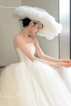 Váy Cưới Satin Cúp Ngực Phong Cách Pháp VC34-5