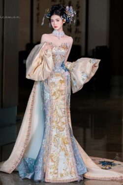 Váy Cưới Hoàng Gia Ánh Kim – Dáng Đuôi Cá – VC3 Ảnh 1