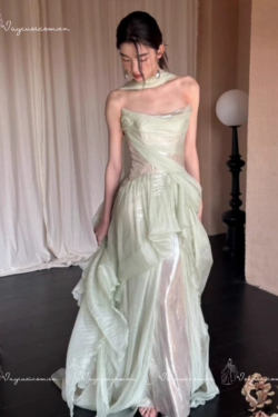 VC73, DDT8 Váy Cưới – Váy Dạ Hội Không Dây Tinh Tế Kiểu Pháp3