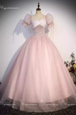 VC75 Váy Công Chúa Màu Hồng Lộng Lẫy Kiểu Mới 2