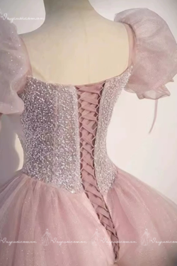 VC75 Váy Công Chúa Màu Hồng Lộng Lẫy Kiểu Mới 3