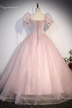 VC75 Váy Công Chúa Màu Hồng Lộng Lẫy Kiểu Mới 4