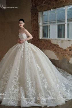 VC83 Váy Cưới Công Chúa Hở Vai Kiểu Pháp 1