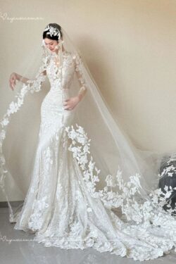 VC102 Váy Cưới Đuôi Cá Ren Pháp 2