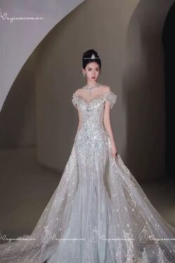 VC104 Váy Cưới Đuôi Cá Lấp Lánh 3