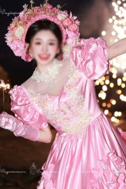 VC109 Váy Công Chúa Satin Hồng Nhẹ Nhàng 4