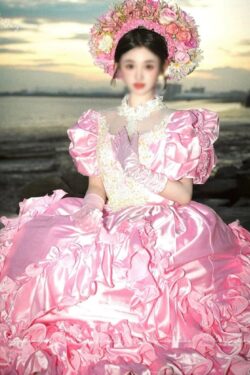 VC109 Váy Công Chúa Satin Hồng Nhẹ Nhàng 5