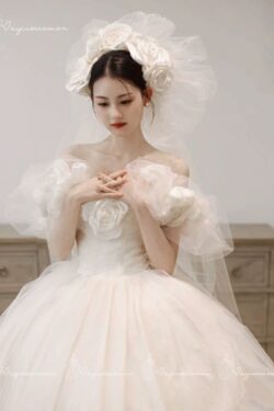 VC124 Váy Cưới Trễ Vai Thơ Mộng 2