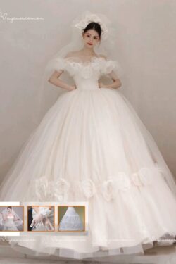 VC124 Váy Cưới Trễ Vai Thơ Mộng 6