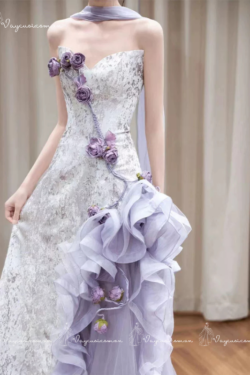 VC146 Đầm Dạ Hội Cúp Ngực Tím 2