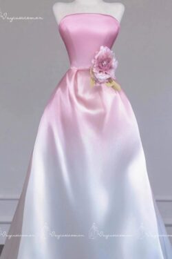 VC94 Váy Cưới Satin Nhẹ Nhàng Không Dây 2