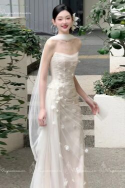 VC95 Váy Cưới Đuôi Cá Thanh Thoát – Cảm Hứng Rừng Xanh 1