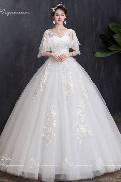 Váy Cưới Công Chúa Tay Tiên